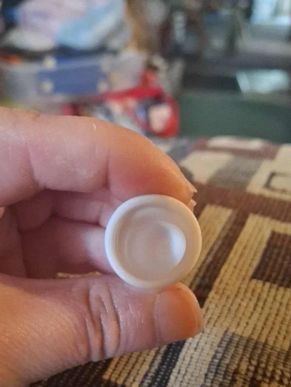 Porcelain Floral Thimble with Gold Band